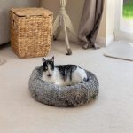 Mikki Cat Luxury Snoozer Bed Pillow in Charcoal Grey