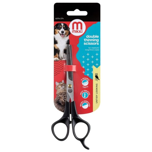 Mikki Double Thinning Scissors – Precision Grooming Shears for Dogs and Cats