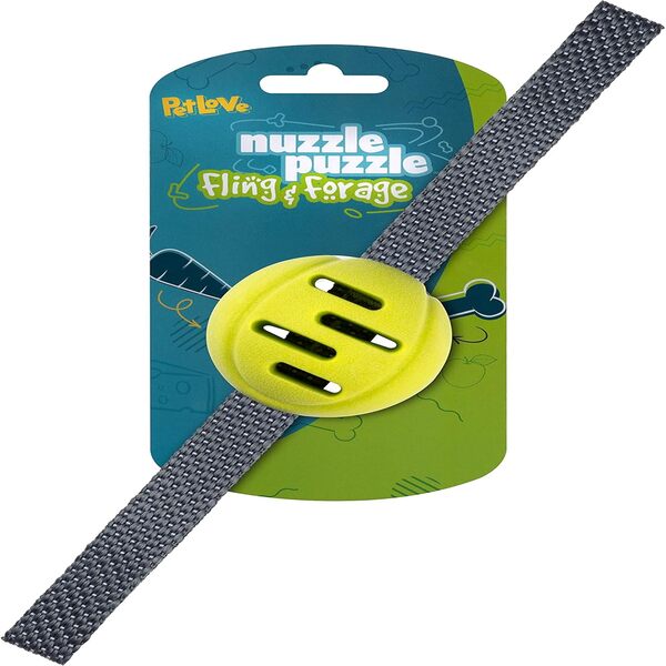 UAE Online Delivery Mikki Nuzzle Puzzle Fling 'N' Forage Interactive Toy to Encourage Natural Foraging Behaviour for Dogs