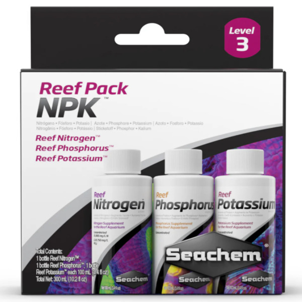 Seachem Reef Pack 3x100ml Marine Aquarium Additive Kit for Coral Growth and Health