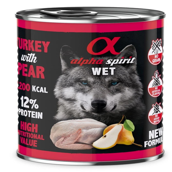 Dubai Online Delivery Alpha Spirit Canned Dog Food Turkey With Pear Wet Food