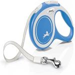 Flexi New Comfort Blue Tape Leash 5m small, medium and large sizes for dogs and up to 60kg, retractable and ergonomic design