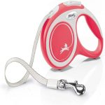 Flexi New Comfort Red Tape Leash 5m small, medium and large sizes for dogs and up to 60kg, retractable and ergonomic design