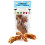 JR Pet Products Ostrich Foot Tendons 5pcs pack natural dog treats, grain-free, hypoallergenic, dental health chews