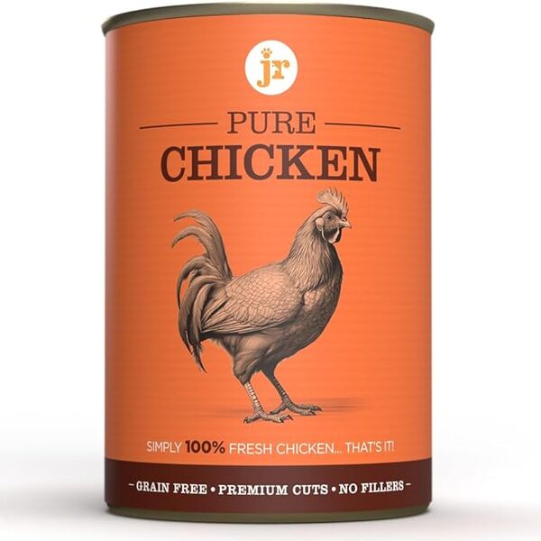 JR Pet Products Pure chicken Topper/Mixer 400g – Natural grain-free high-protein meal boost for dogs and cats.