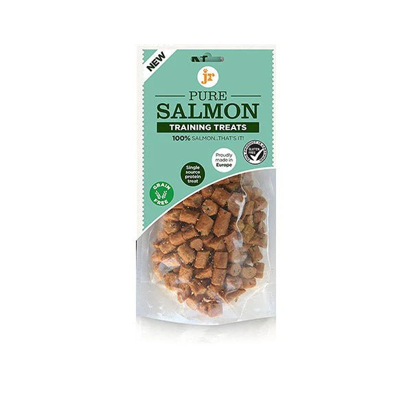 JR Pet Products Pure Salmon Training Treats 85g – Natural grain-free high-protein dog rewards for training and positive reinforcement