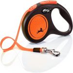 Flexi New Neon Tape 5m Orange Leash for small and medium dogs up to 25kg