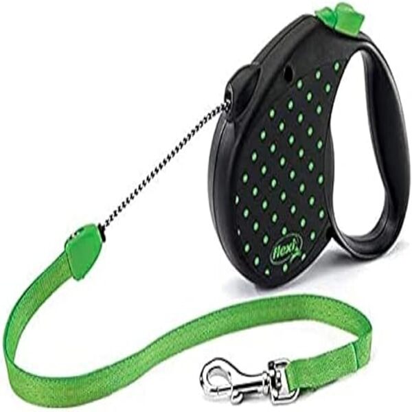 Flexi Standard 5m Green Retractable Cord Leash for Small and Medium Dogs up to 20kg