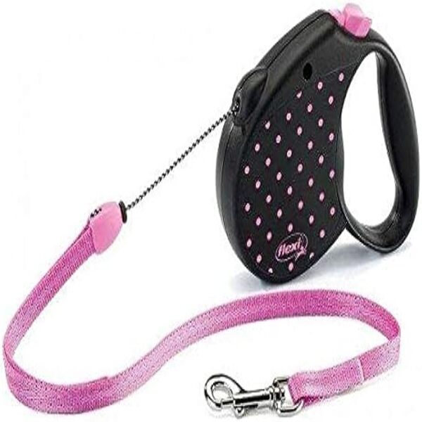 Flexi Standard 5m Pink Retractable Cord Leash for Small and Medium Dogs up to 20kg