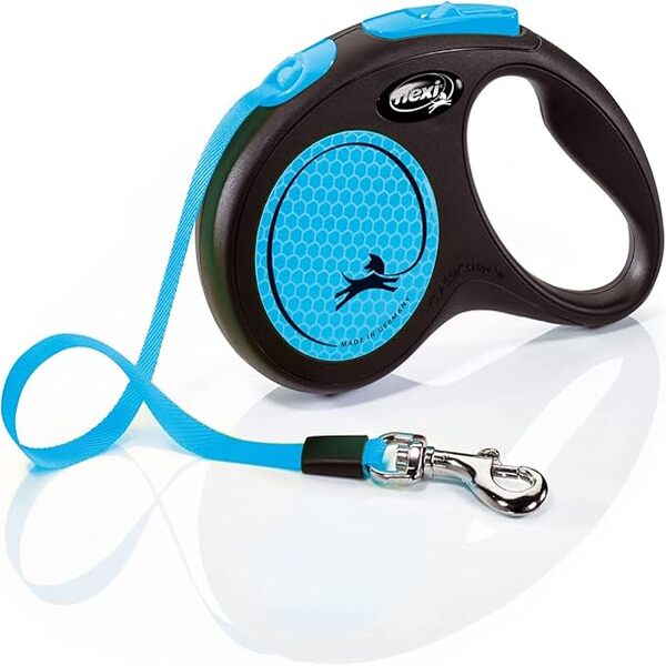 Flexi New Neon Tape 5m Blue Leash for small and medium dogs up to 25kg